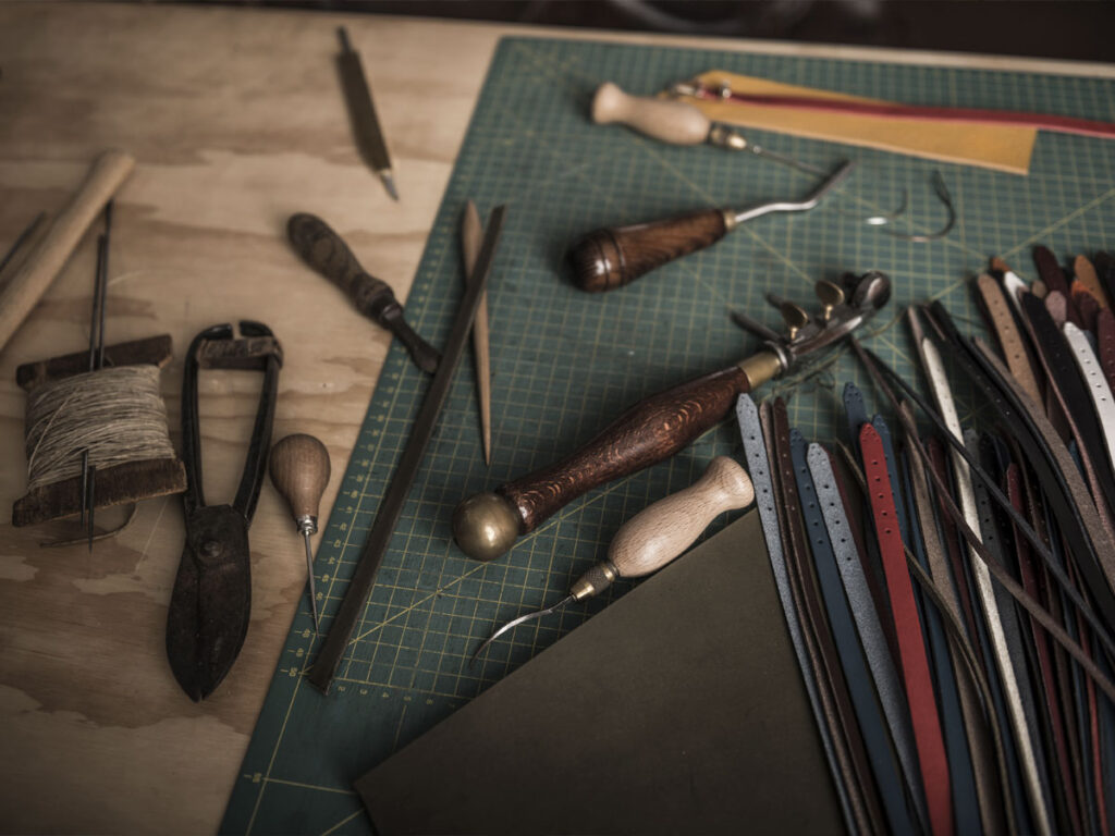 Old-fashioned woodworking tools